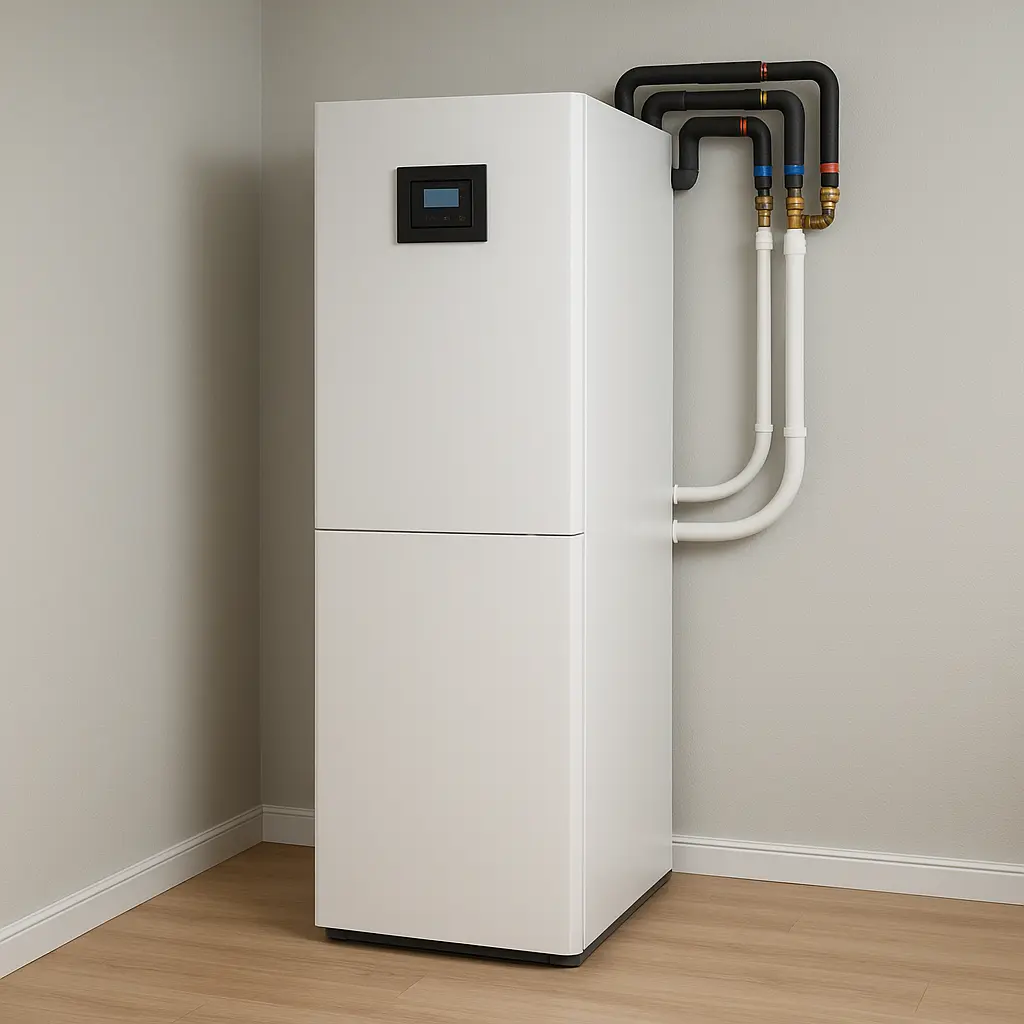 unidad interior de aerotermia anclada al suelo aerothermal or natural gas