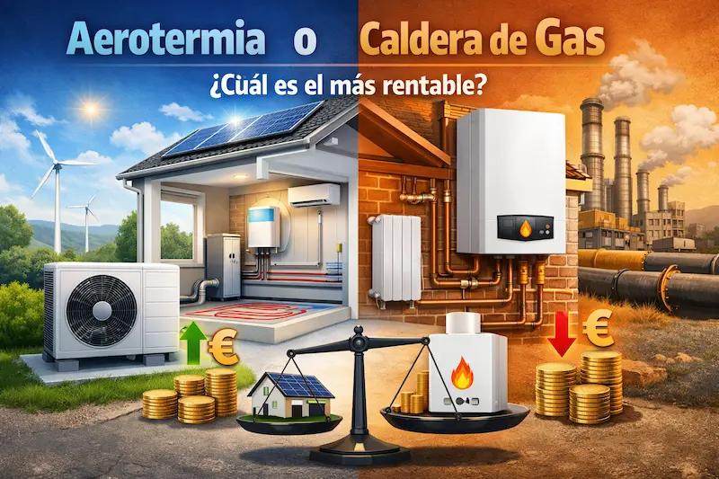 es mejor aerotermia o las calderas de gas aerotermia o caldera de gas